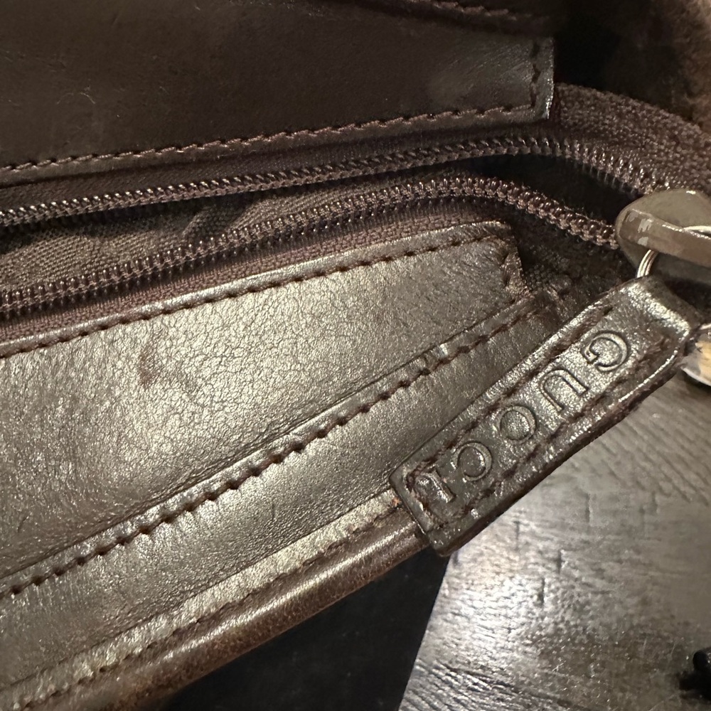 Gucci Dark Brown  Tote Bag with Leather Handles - Picture 15 of 16